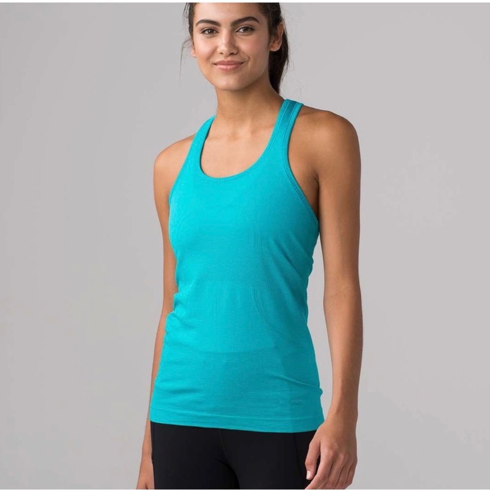 Lululemon Swiftly Tech Tanktop. Size 10, Turquoise